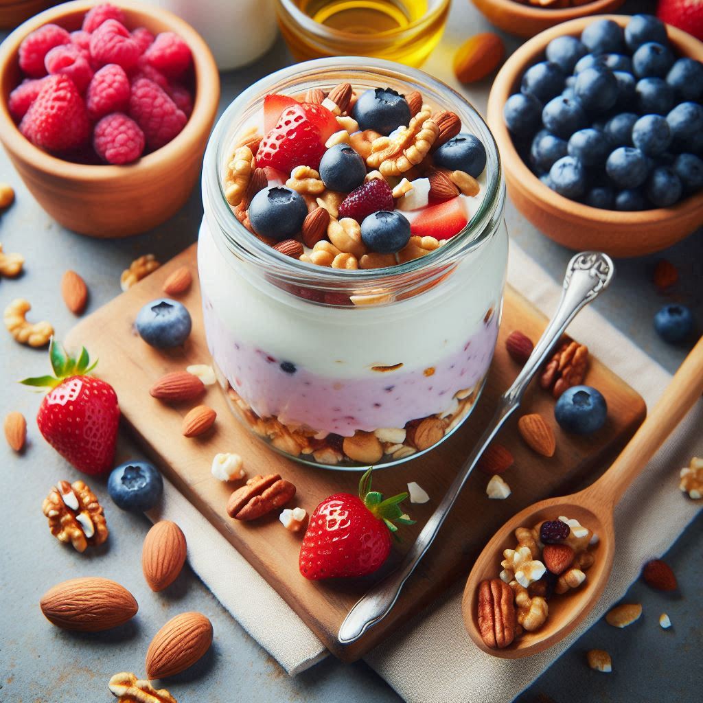 Berry and Nut Yogurt Parfait