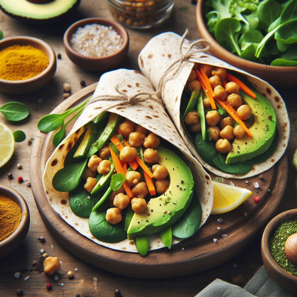 Chickpea and Avocado Wraps