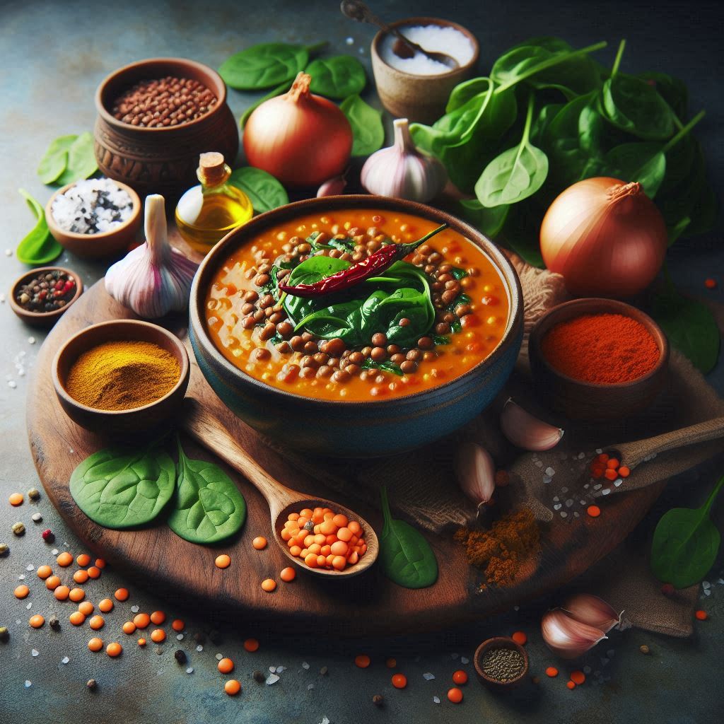 Lentil and Spinach Curry